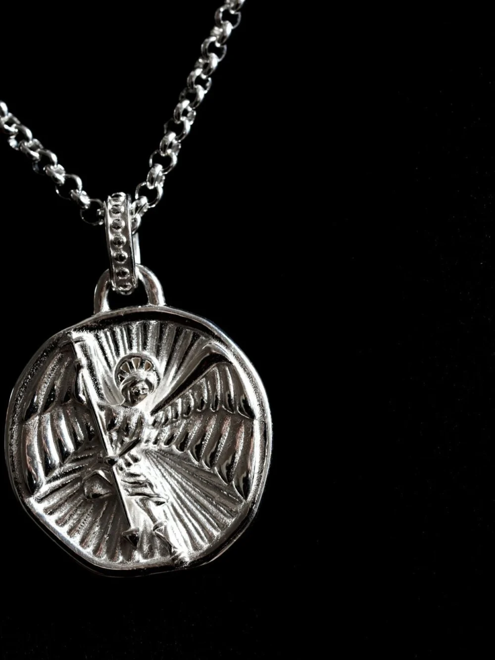 Dower & Hall Men's St. Michael Talisman Necklace, view 3