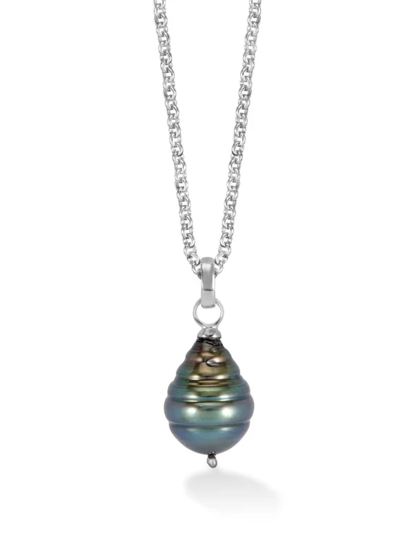 Dower & Hall Men's Tahitian Luna Pearl Pendant