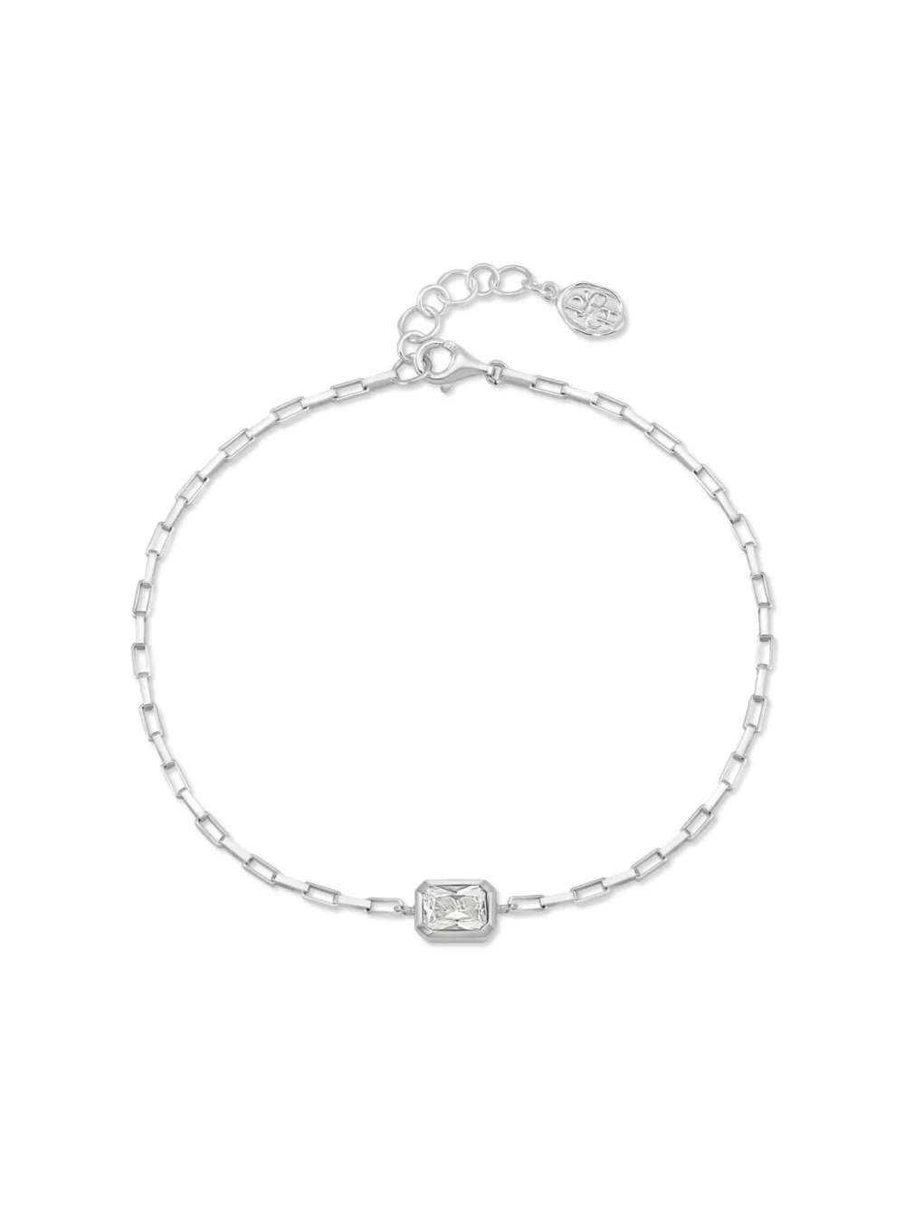 Dower & Hall Men's White Topaz Octagon Bracelet