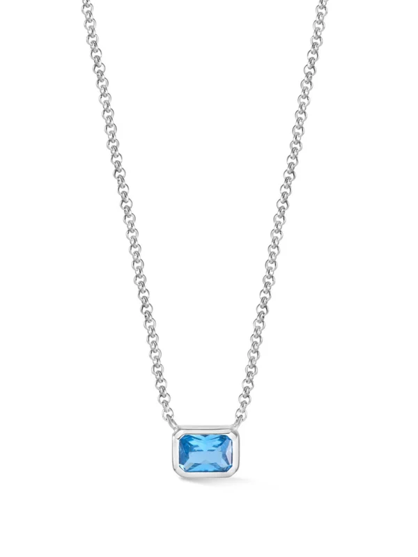 Dower & Hall Octagon Blue Topaz Tutti Frutti Necklace