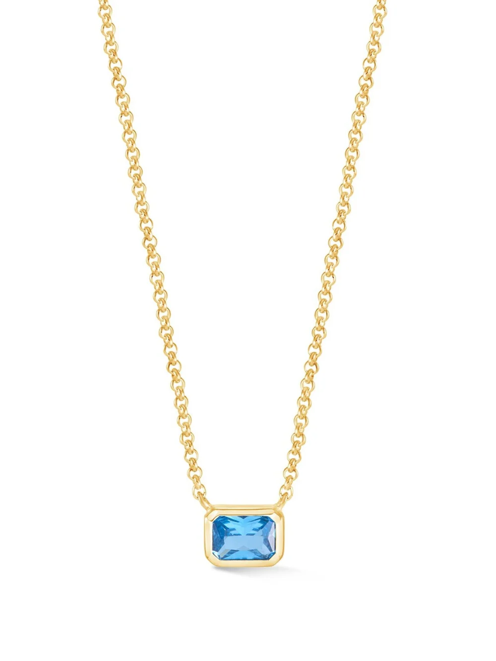 Dower & Hall Octagon Blue Topaz Tutti Frutti Necklace, view 4