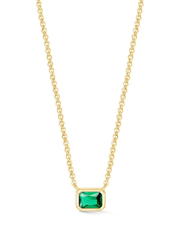 Dower & Hall Octagon Green Garnet Tutti Frutti Necklace