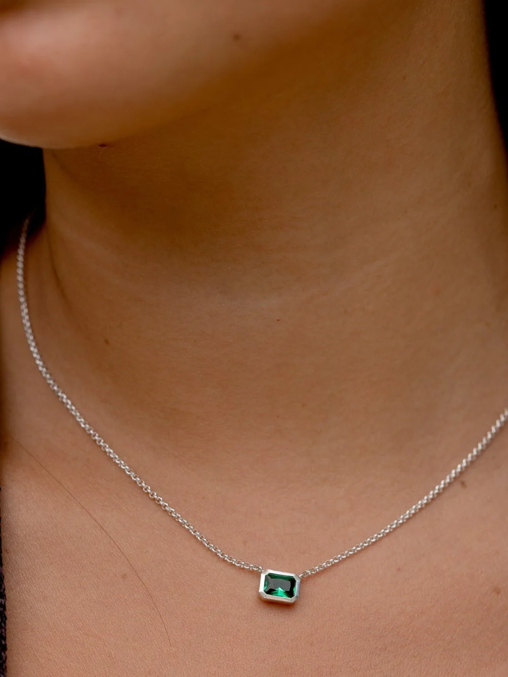 Dower & Hall Octagon Green Garnet Tutti Frutti Necklace, view 5