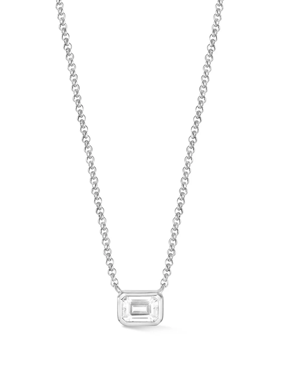 Dower & Hall Octagon White Topaz Tutti Frutti Necklace, view 4