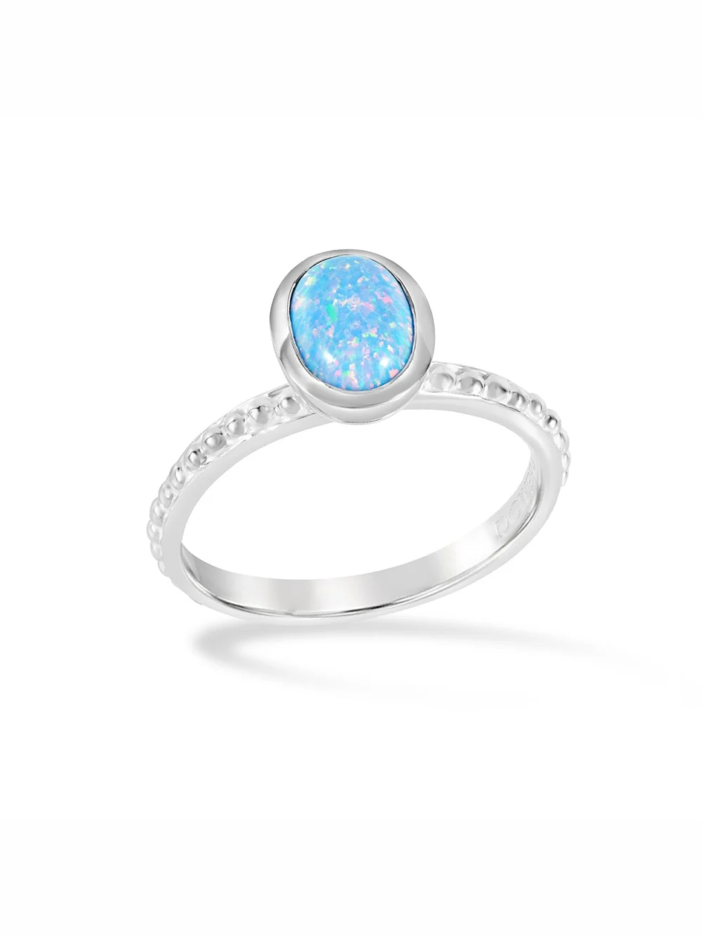 Dower & Hall Oval Opal Granular Dotty Twinkle Ring