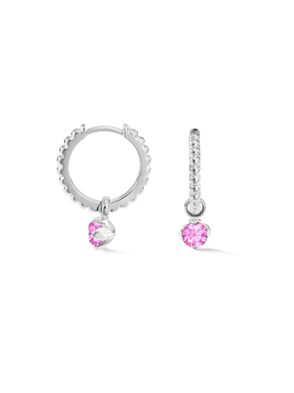 Dower & Hall Pink Tourmaline Orissa Hoops