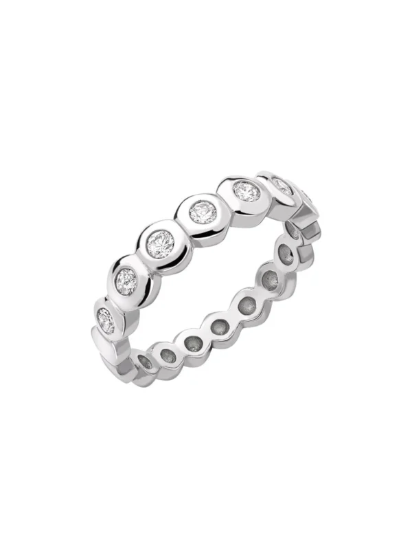 Dower & Hall Platinum Diamond Dotty Half Eternity Ring - 0.33ct
