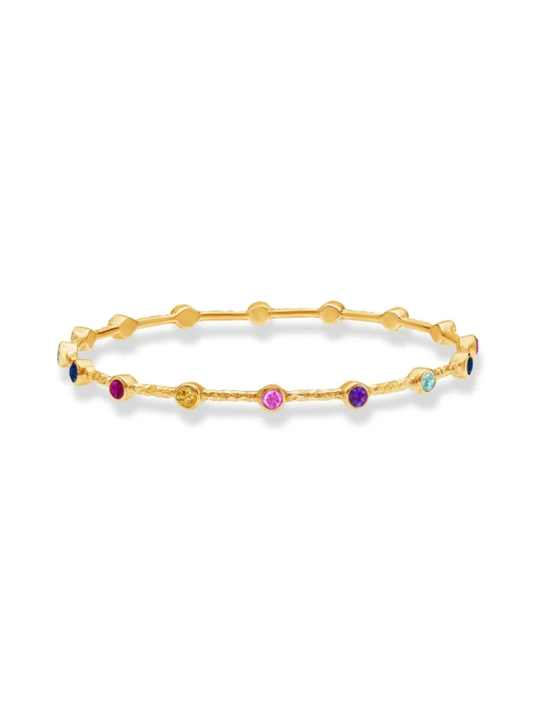 Dower & Hall Round Multi-Coloured Gemstone Array Bangle