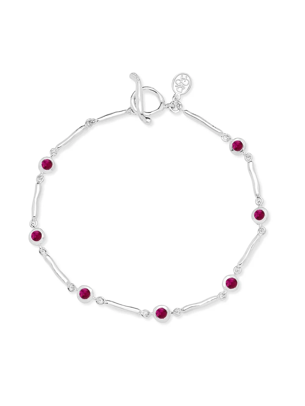 Dower & Hall Ruby Dewdrops Link Bracelet