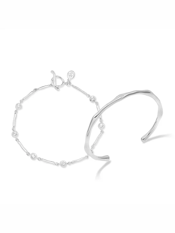 Dower & Hall Sapphire Dewdrop & Waterfall Bracelet Set