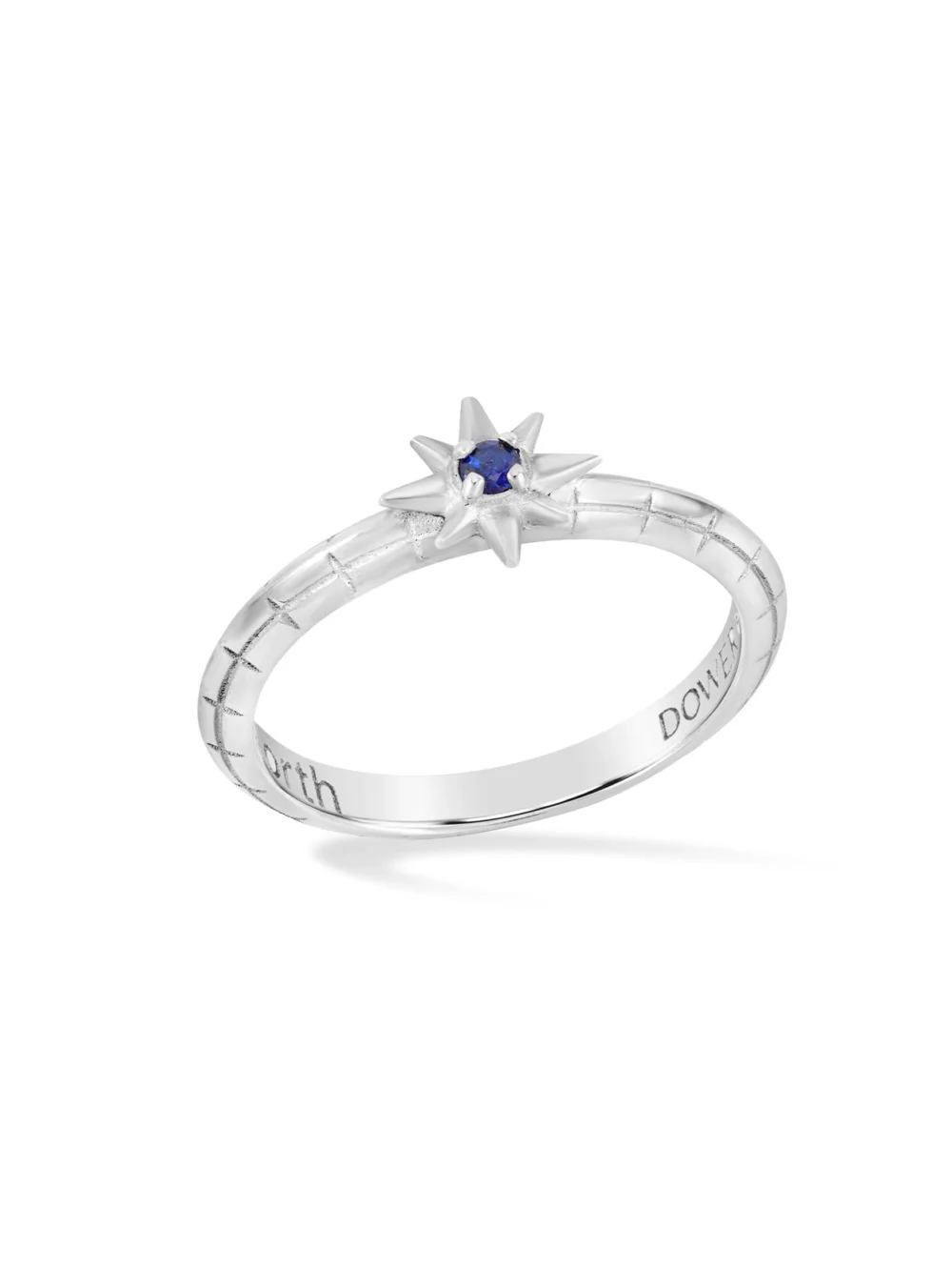 Dower & Hall Sapphire True North Twinkle Ring