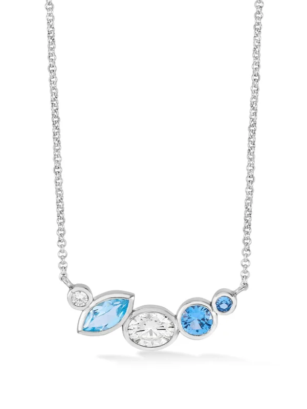 Dower & Hall 'Serenity' Tutti Frutti Bar Necklace