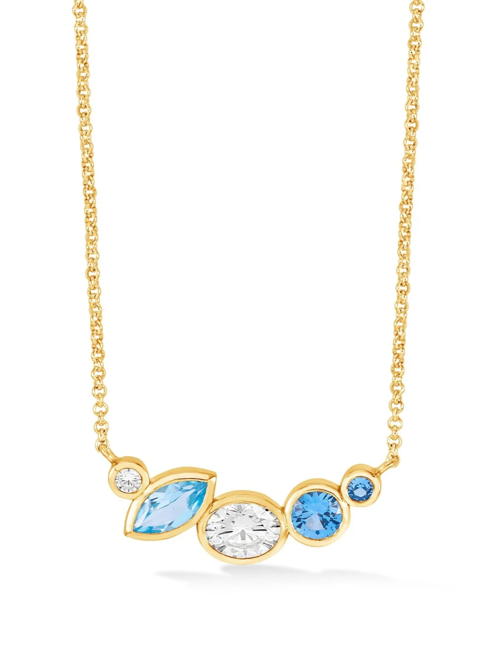 Dower & Hall 'Serenity' Tutti Frutti Bar Necklace, view 4