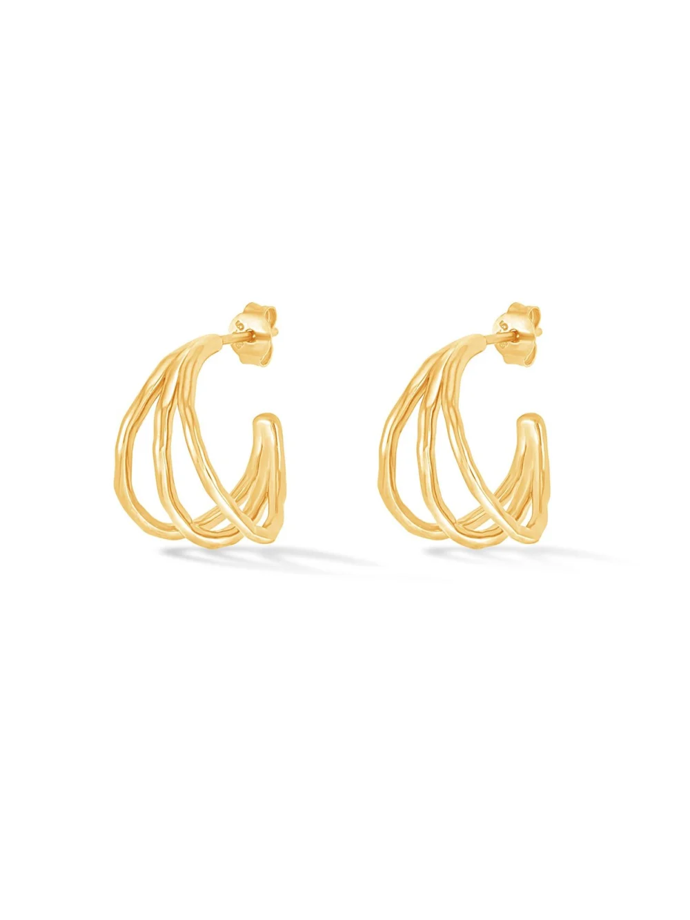 Dower & Hall Small Triple Row Waterfall Hoops