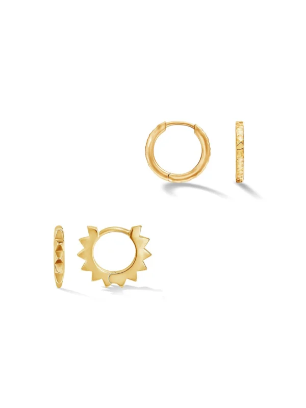 Dower & Hall Star & Nomad Huggie Hoops Set