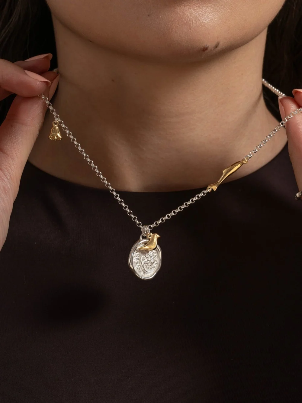 Dower & Hall 'The Glasgow Flourish' Talisman Necklace, view 2