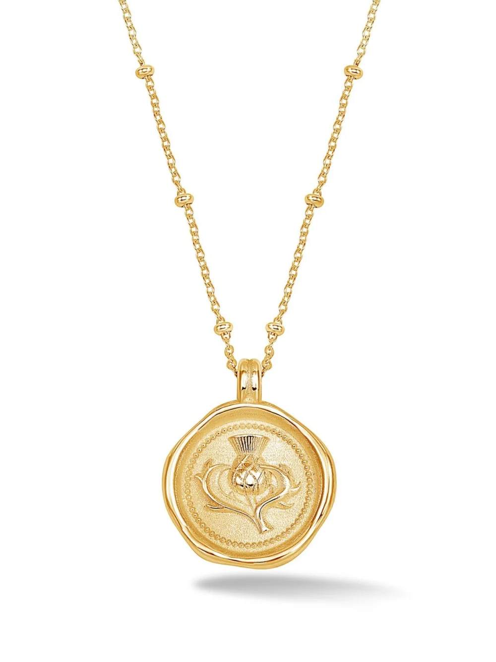 Dower & Hall Thistle Talisman Necklace, view 5
