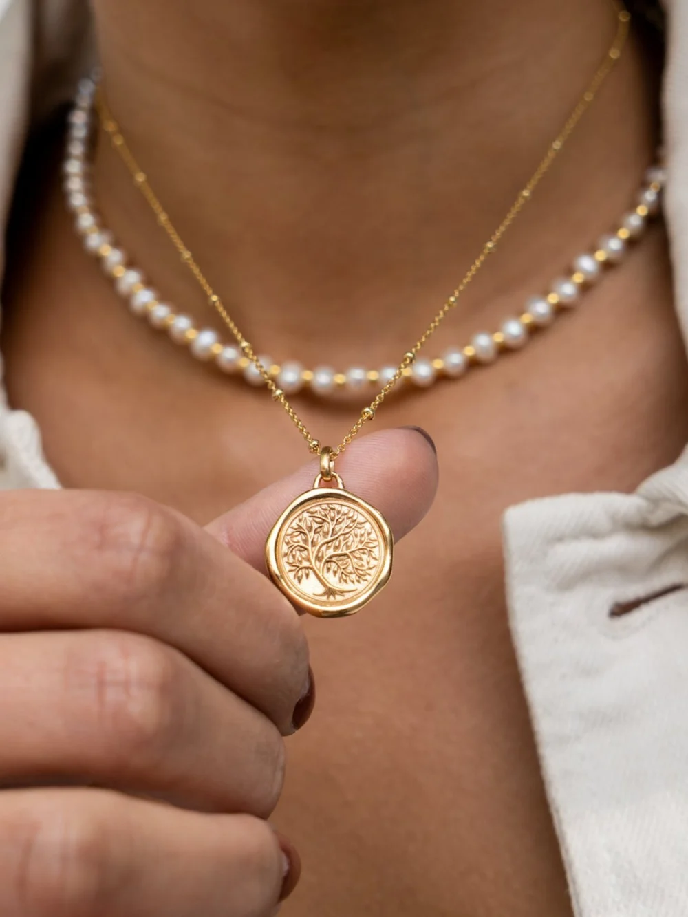 Dower & Hall Tree of Life Talisman Necklace, view 3
