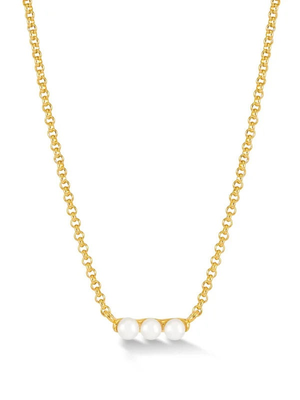Dower & Hall Triple Luna Pearl Row Pendant