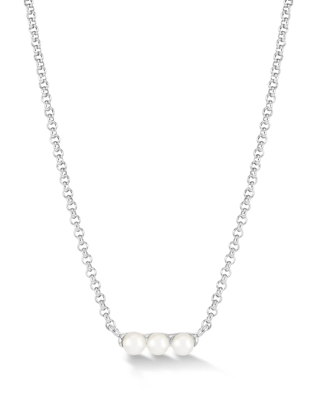 Dower & Hall Triple Luna Pearl Row Pendant, view 4