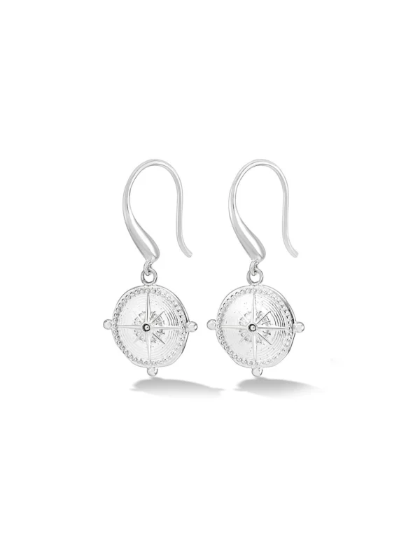 Dower & Hall 'True North' Narrative Talisman Drop Earrings