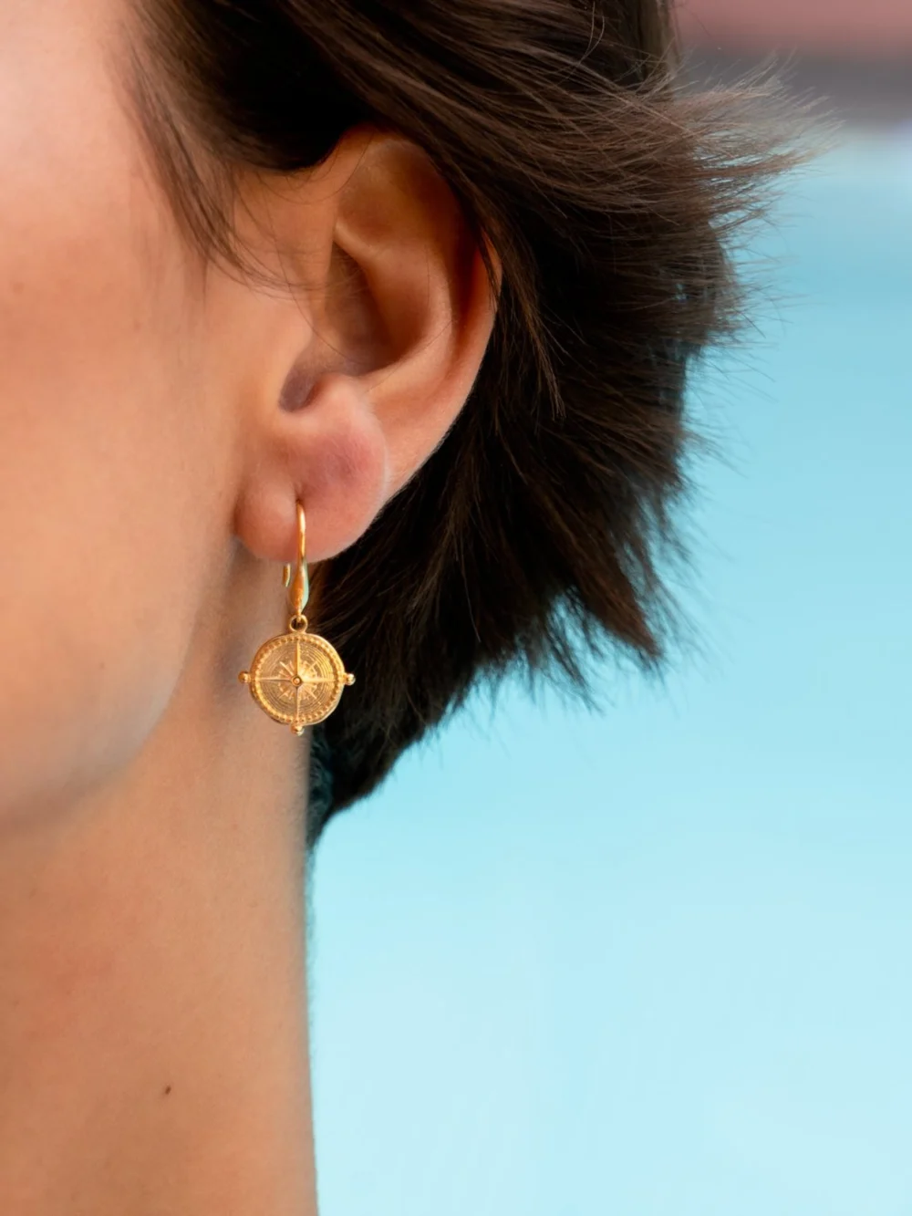 Dower & Hall 'True North' Narrative Talisman Drop Earrings, view 4