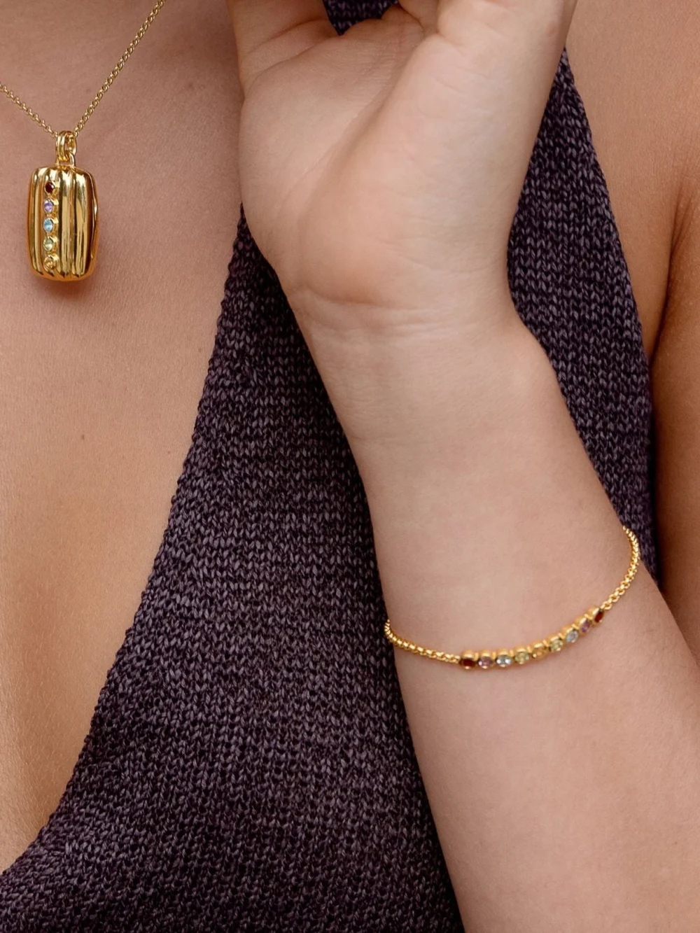 Dower & Hall Tutti Frutti Bar Bracelet, view 3