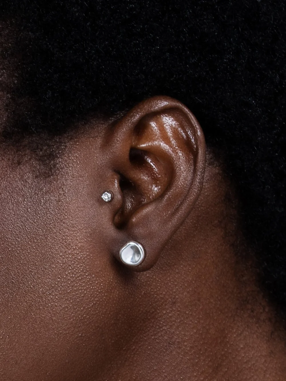 Dower & Hall Waterfall Pebble Studs, view 3