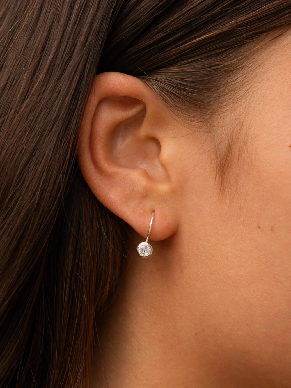 Dower & Hall White Topaz Dewdrop Earrings, view 2