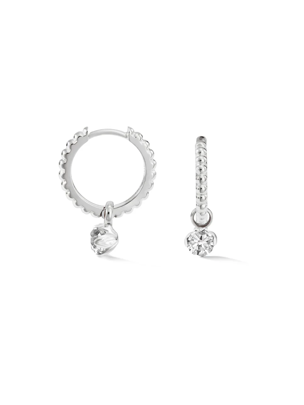 Dower & Hall White Topaz Orissa Hoops, view 4