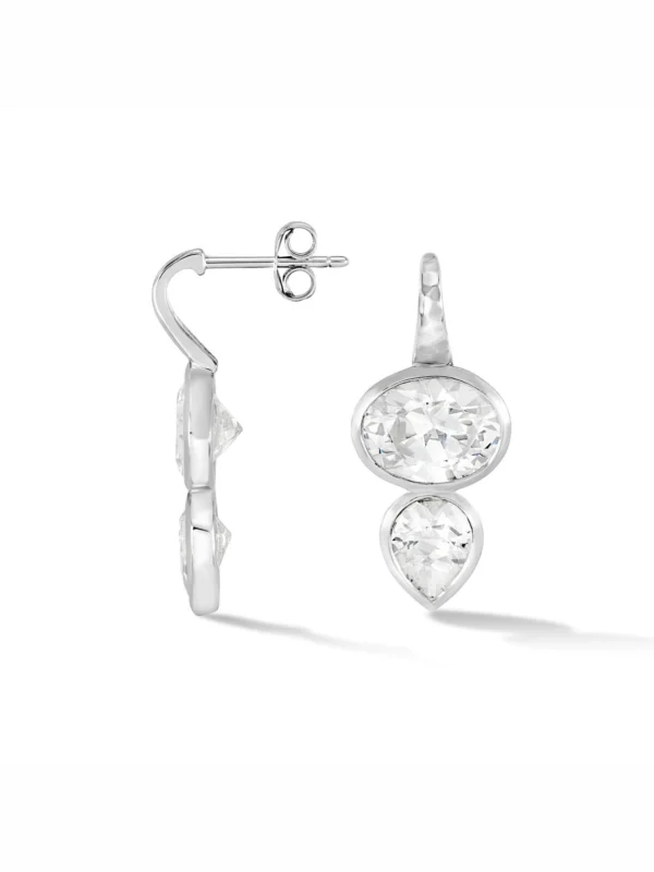 Dower & Hall White Topaz Tutti Frutti Earrings
