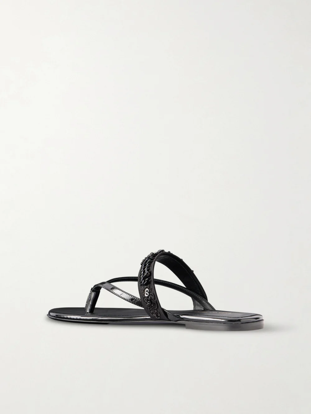 Back view of the Dries Van Noten Bead-embellished Rubber Sandals