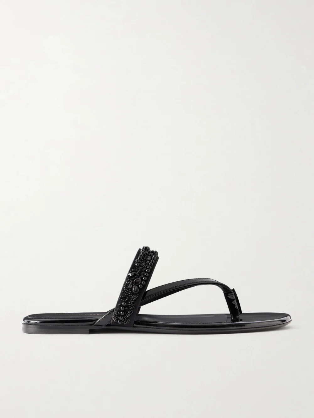 Dries Van Noten Bead-embellished Rubber Sandals in black