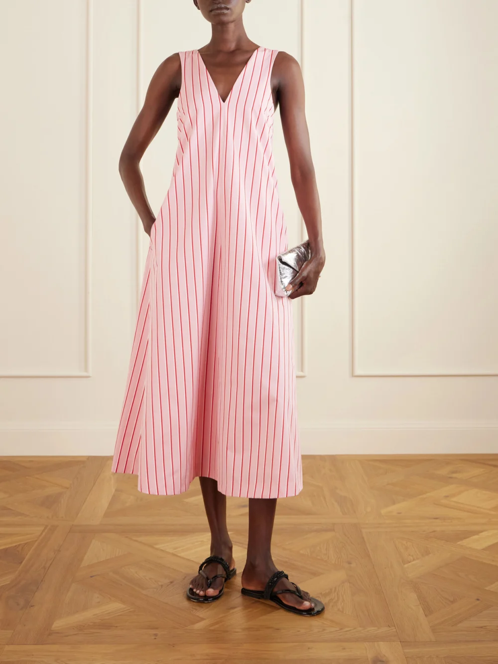 Dries Van Noten Bead-embellished Rubber Sandals, styled view