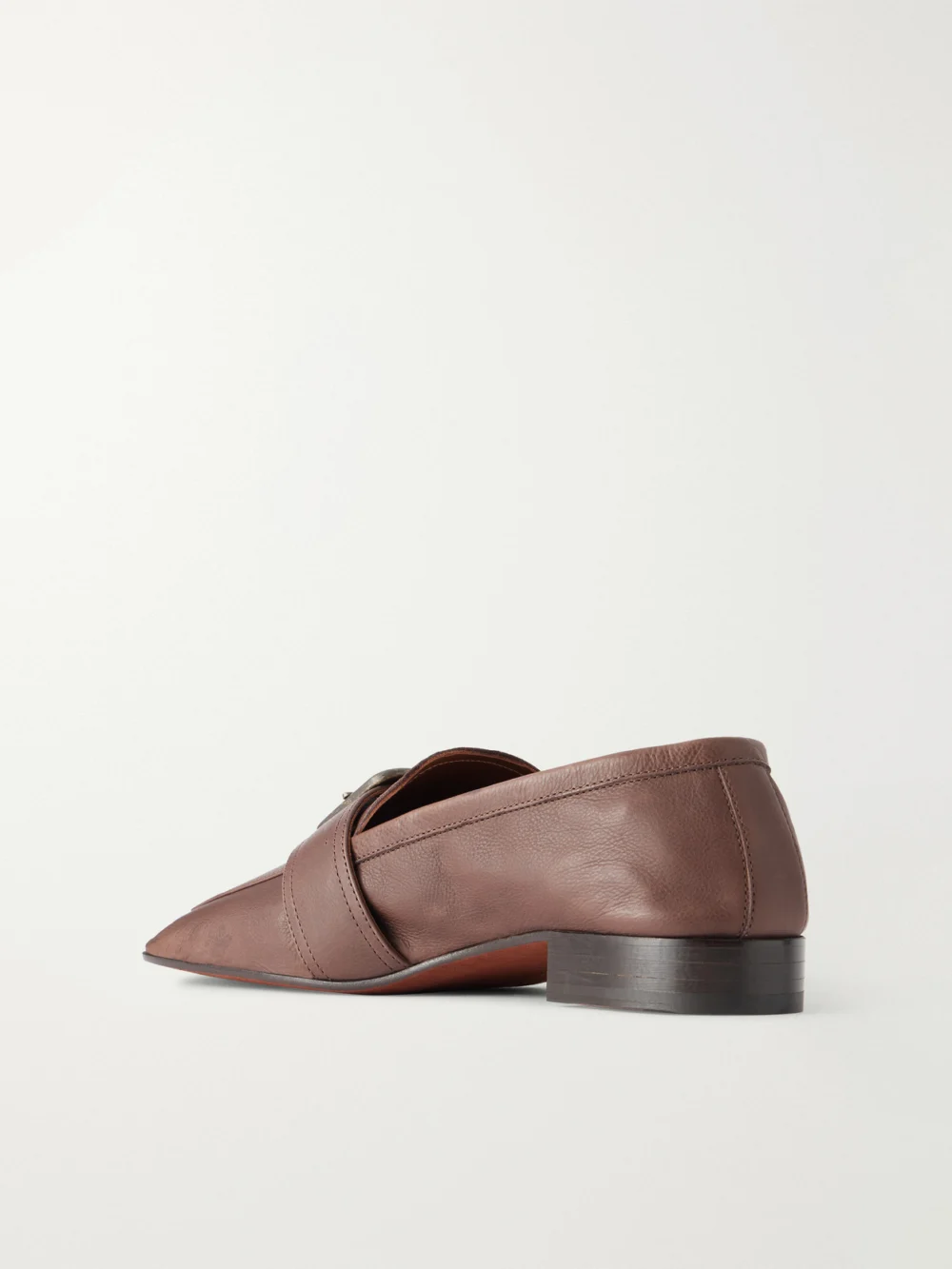 Back view of the Dries Van Noten Buckle-detailed Leather Loafers
