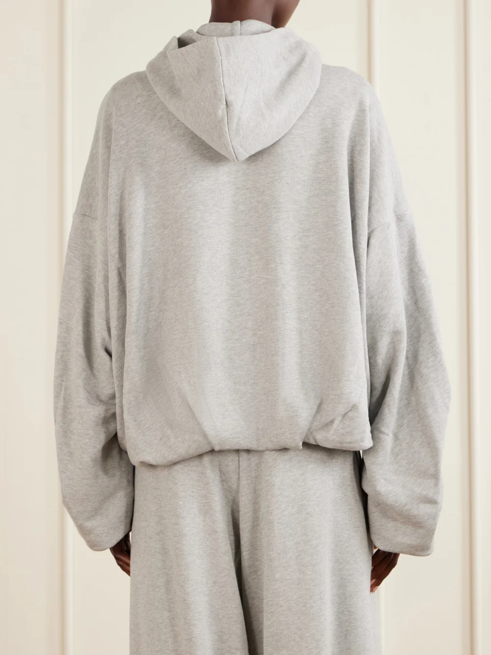 Back view of the Dries Van Noten Cotton-jersey Zip-up Hoodie
