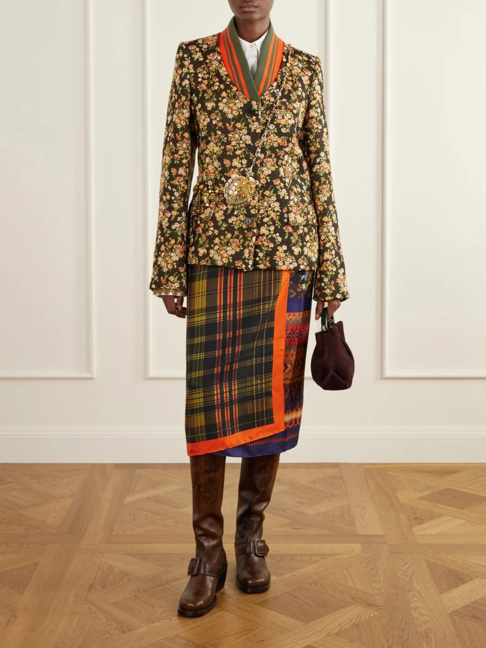 Dries Van Noten Full-grain Leather Over-the-knee Boots, styled view