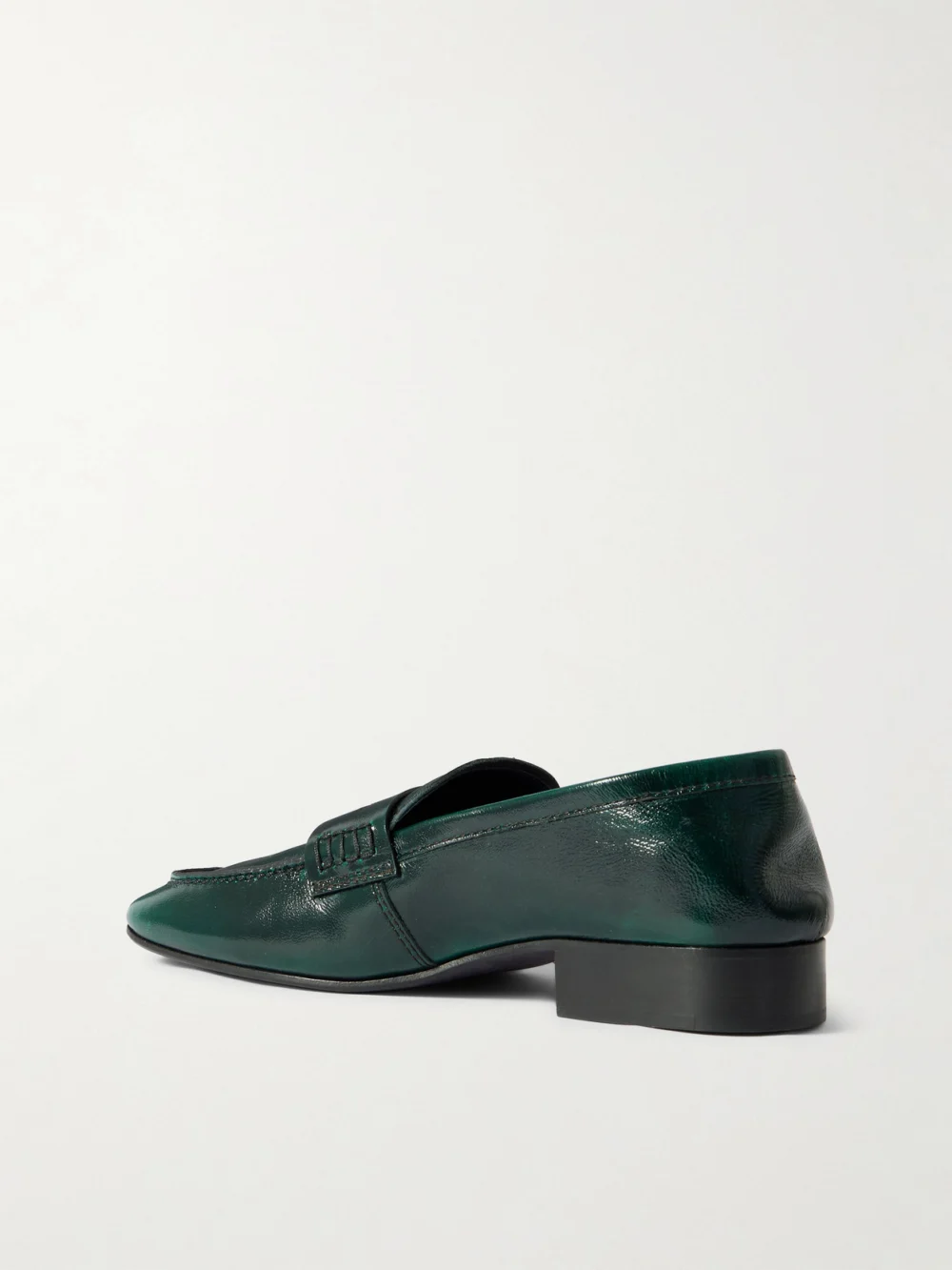 Back view of the Dries Van Noten Glossed-leather Penny Loafers