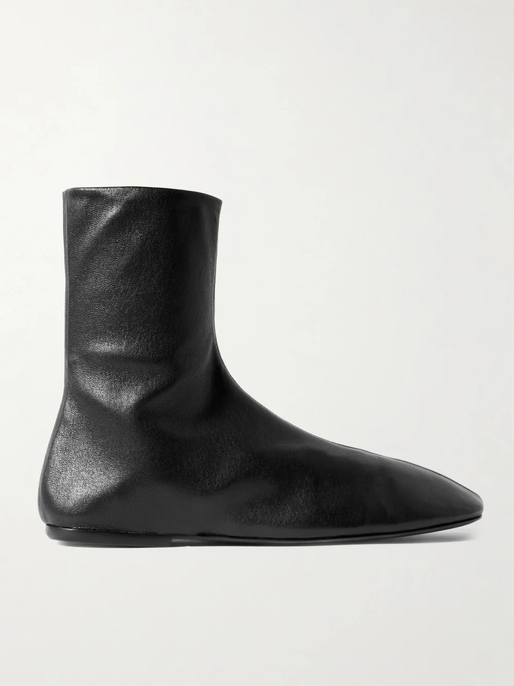 Dries Van Noten Leather Ankle Boots in black