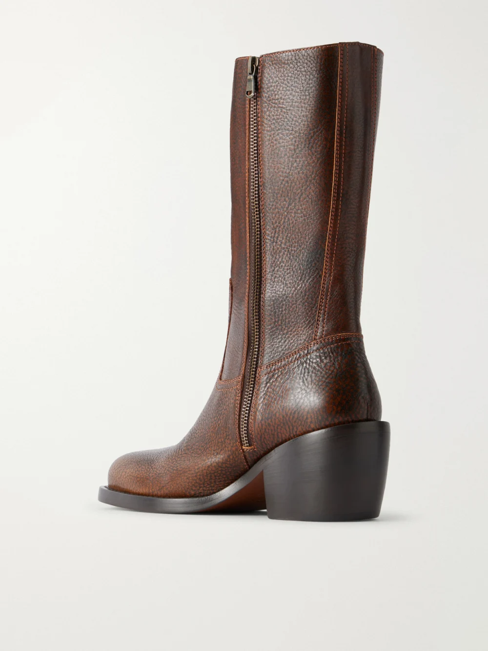 Back view of the Dries Van Noten Leather Knee Boots