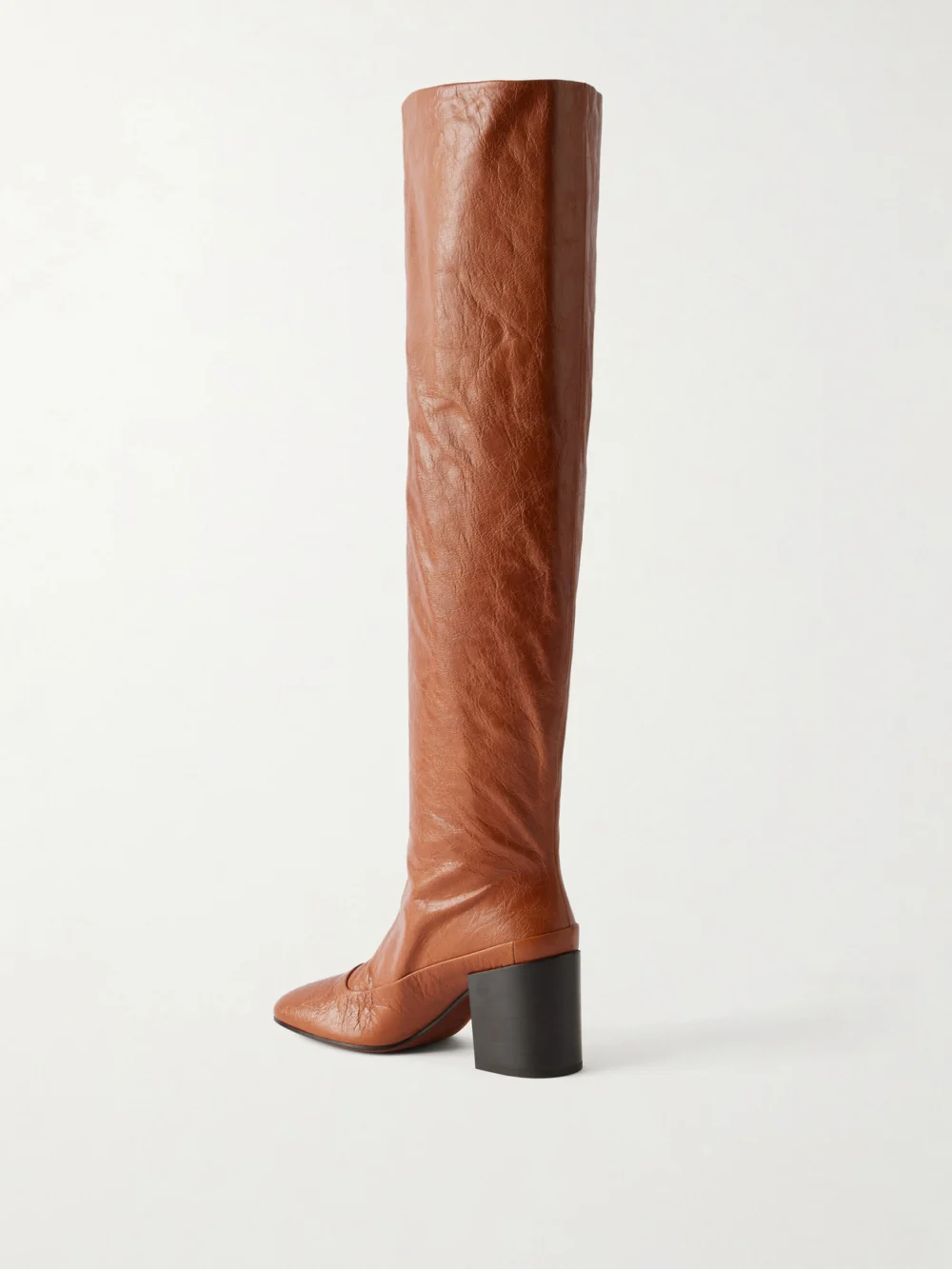 Back view of the Dries Van Noten Leather Knee Boots