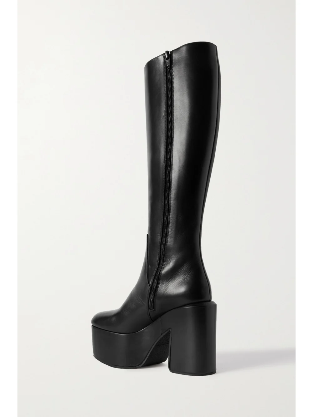 Back view of the Dries Van Noten Leather Platform Knee Boots
