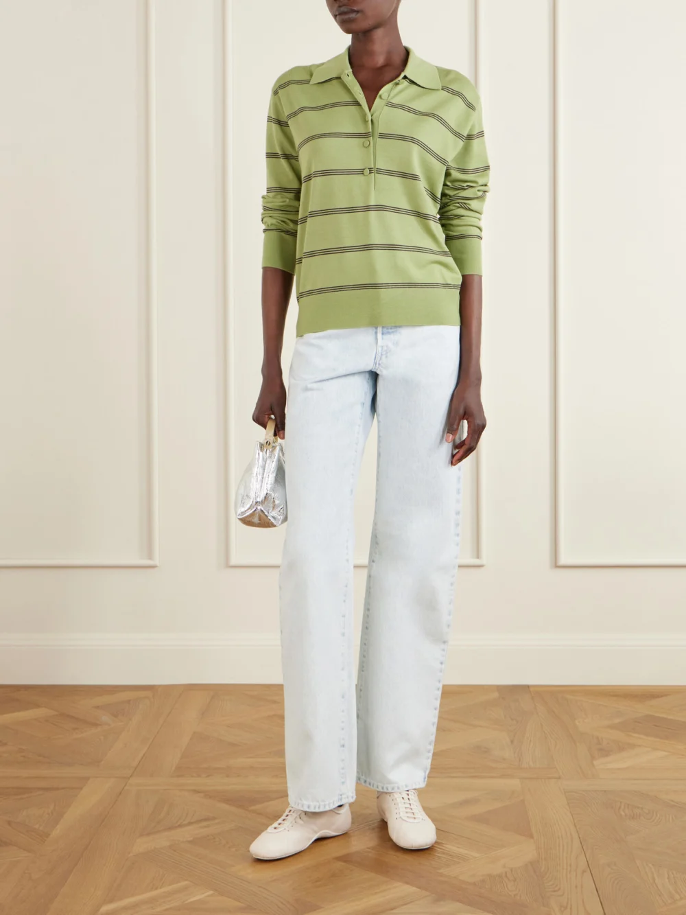 Dries Van Noten Leather Sneakers, styled view