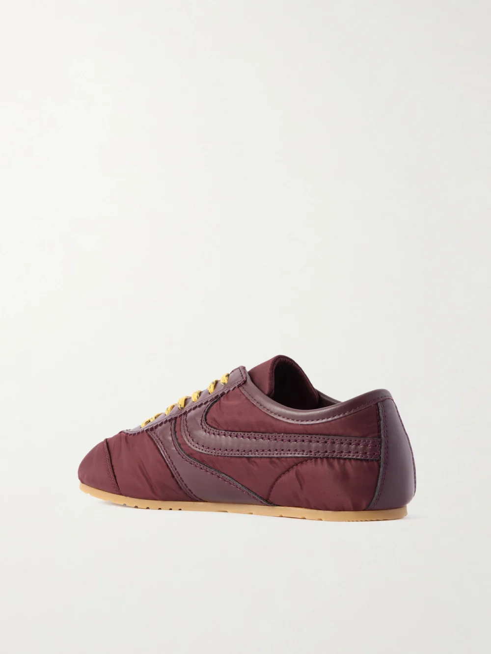 Back view of the Dries Van Noten Leather-trimmed Shell Sneakers