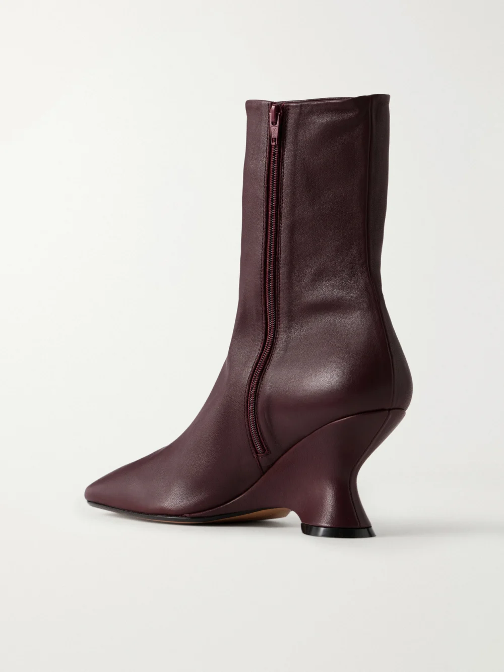 Back view of the Dries Van Noten Leather Wedge Ankle Boots