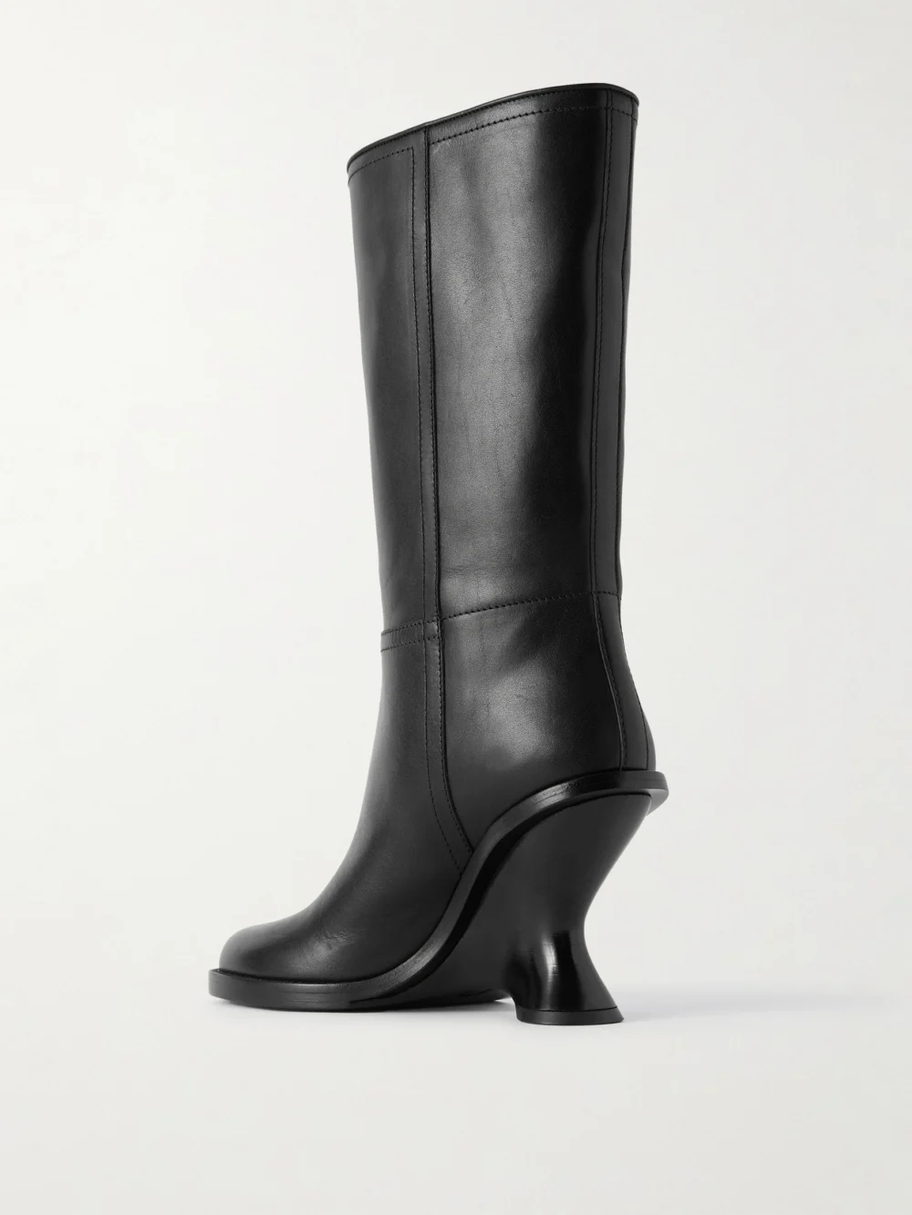 Back view of the Dries Van Noten Leather Wedge Boots