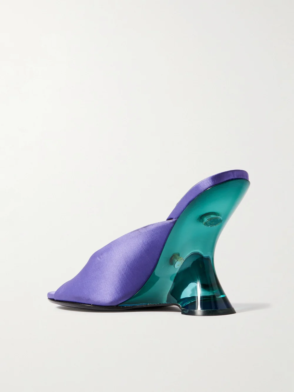 Back view of the Dries Van Noten Satin Wedge Sandals