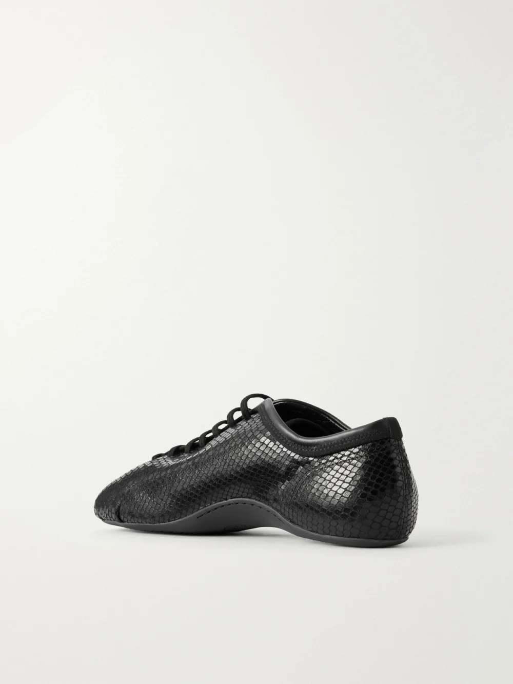 Back view of the Dries Van Noten Snake-effect Leather Sneakers