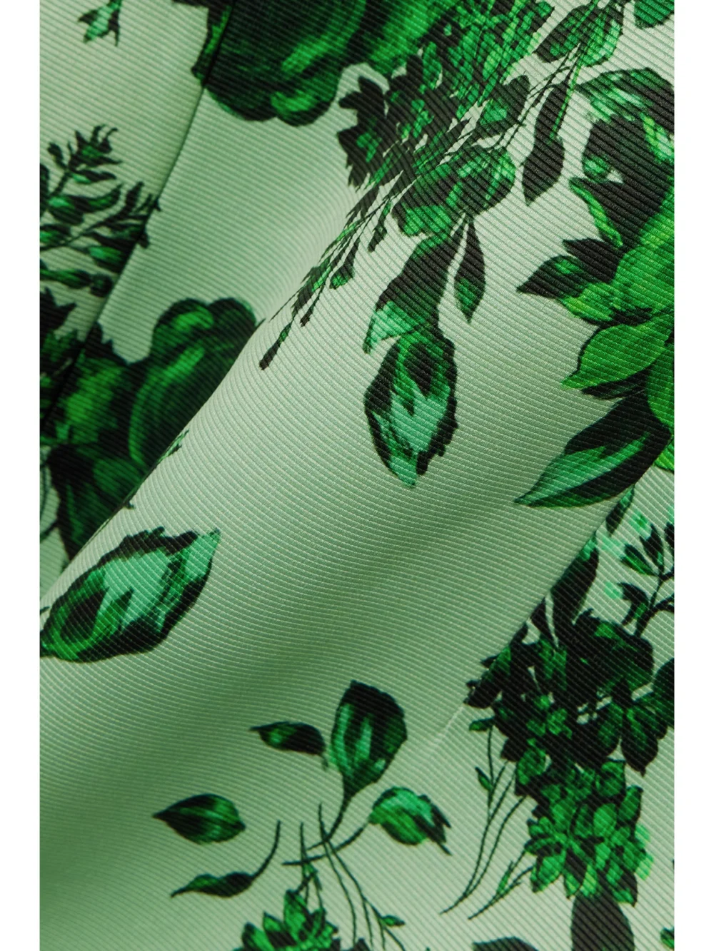 Close-up detail of the Emilia Wickstead Adalina Strapless Floral-print Taffeta-faille Midi Dress
