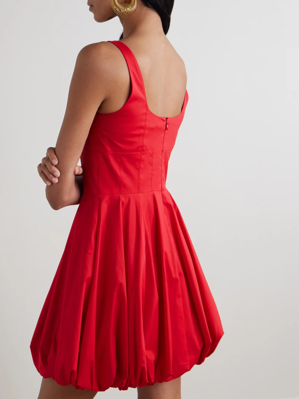 Back view of the Emilia Wickstead Annabelle Cotton-blend Poplin Mini Dress